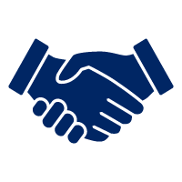 An illustration of a handshake