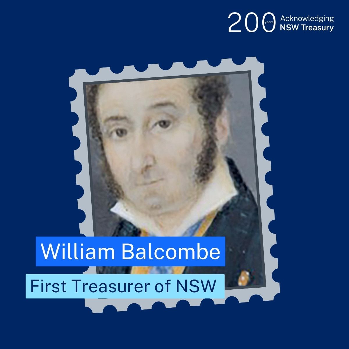 William Balcombe First Treasurer of NSW